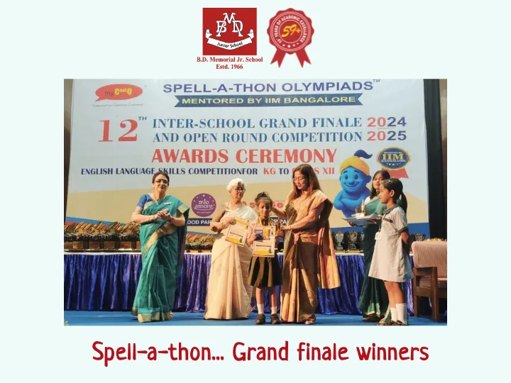 Spell-a-thon …Grand finale winners