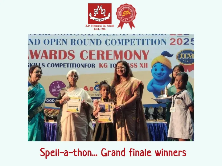 Spell-a-thon …Grand finale winners