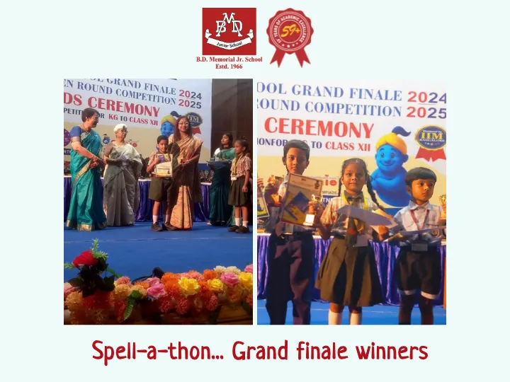 Spell-a-thon …Grand finale winners